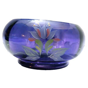 Fenton Designer Showcase Royal Purple Candy Dish FACTORY SECOND Powder Jar